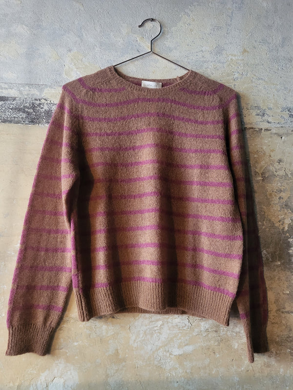 Striped round neck sweater