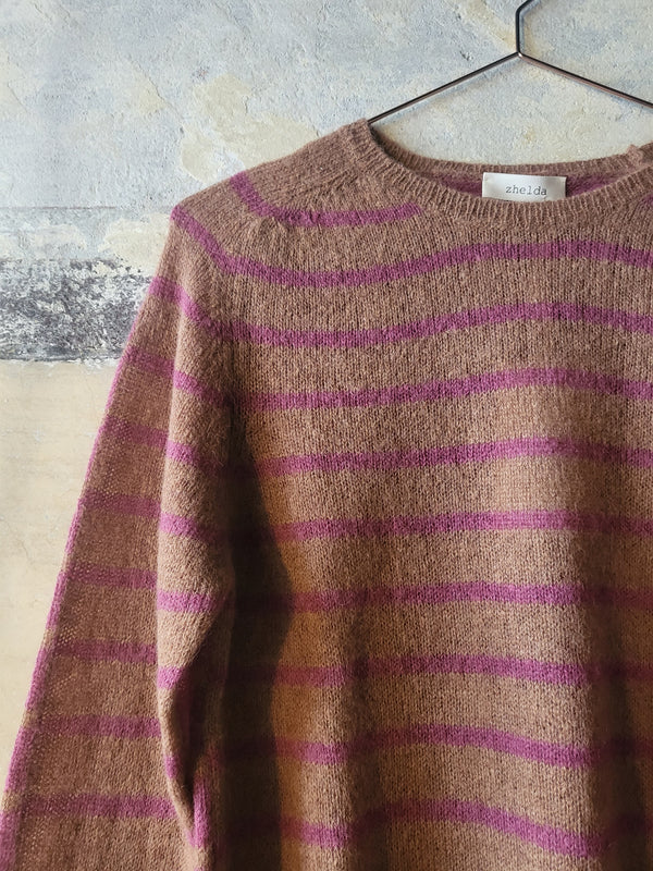 Striped round neck sweater