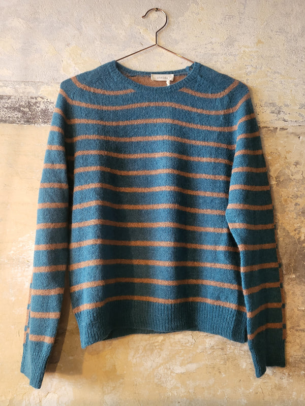 Striped round neck sweater