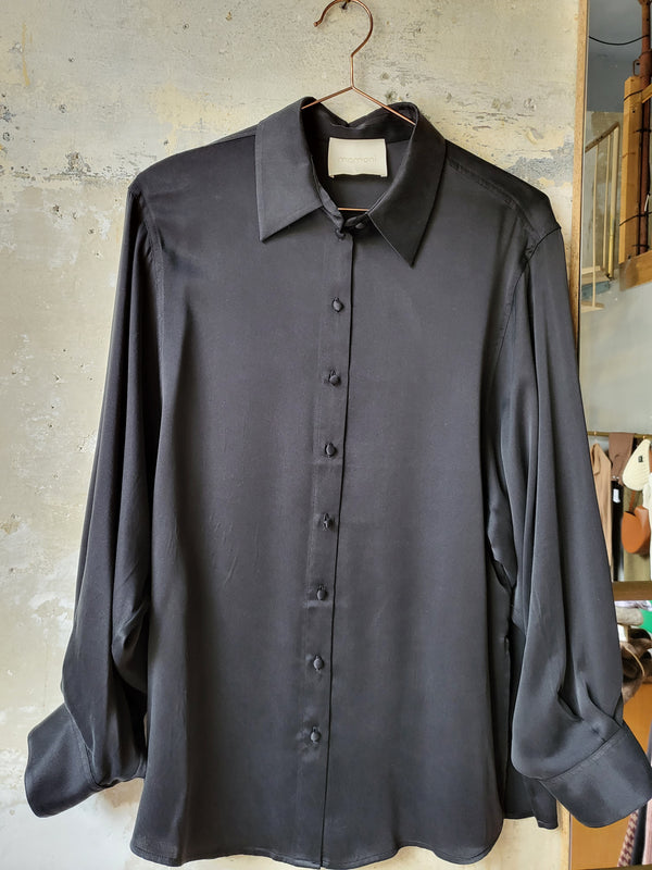 Washed silk shirt