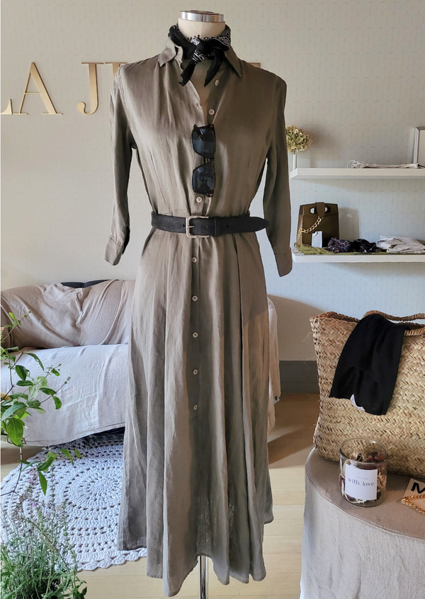 Linen chemisier dress