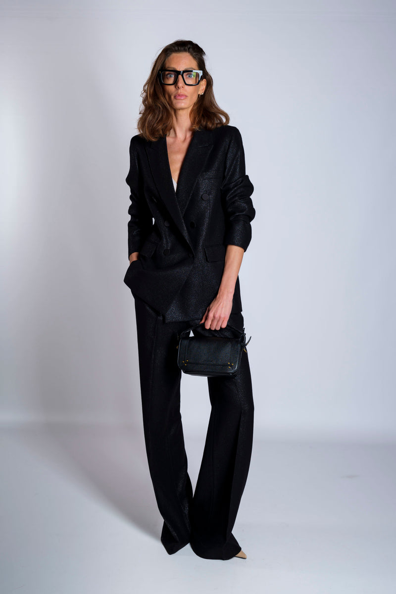 Black lurex pants