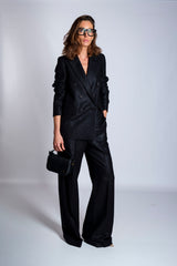 Black lurex pants