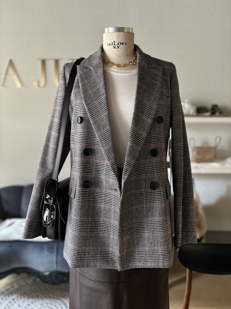 Blazer doppiopetto in principe di Galles