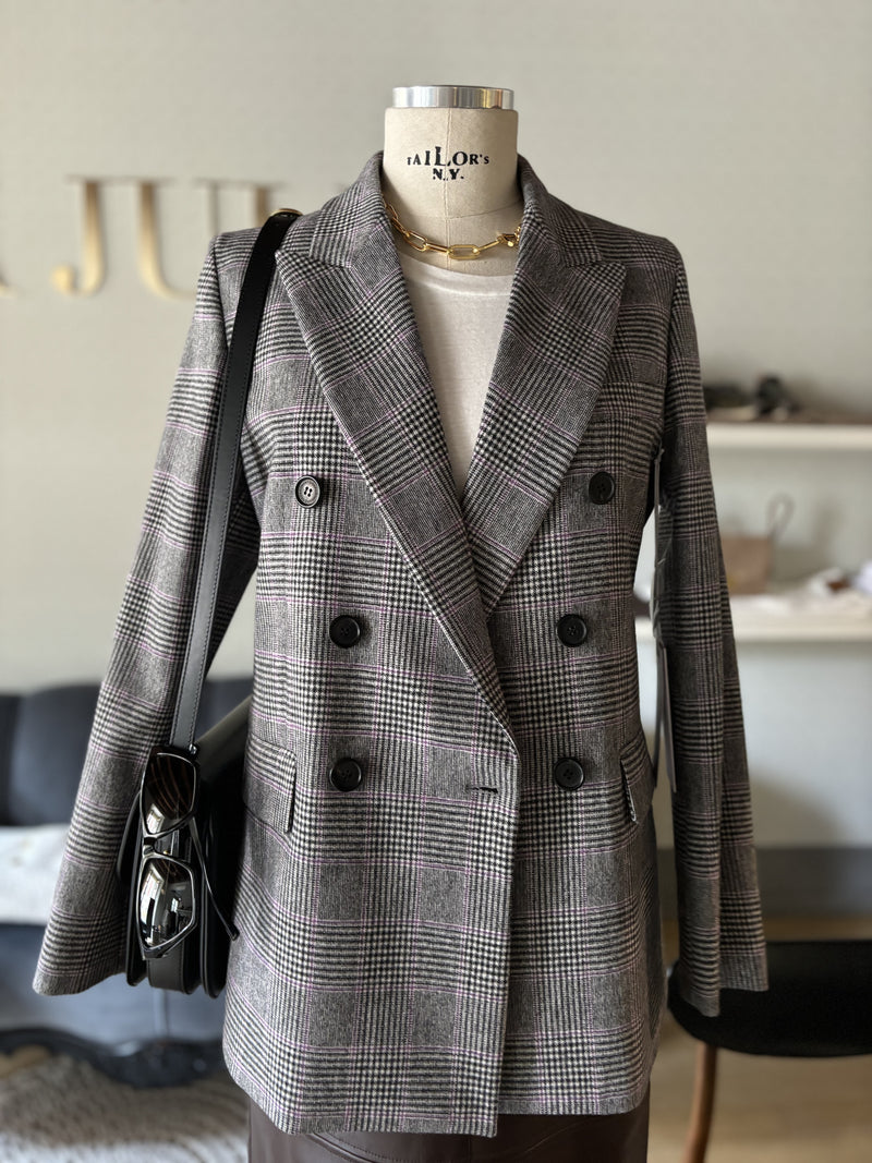 Blazer doppiopetto in principe di Galles