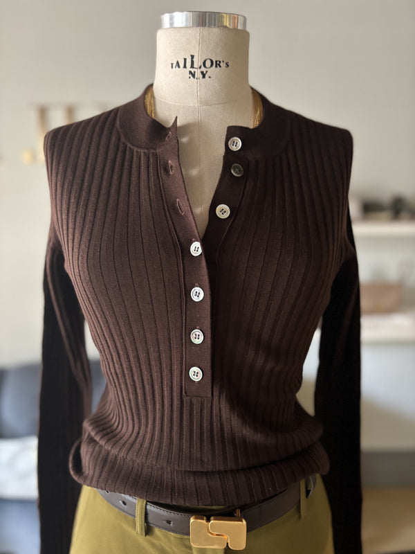 Cotton serafino sweater