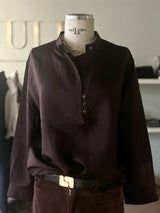 Oversize aubergine shirt