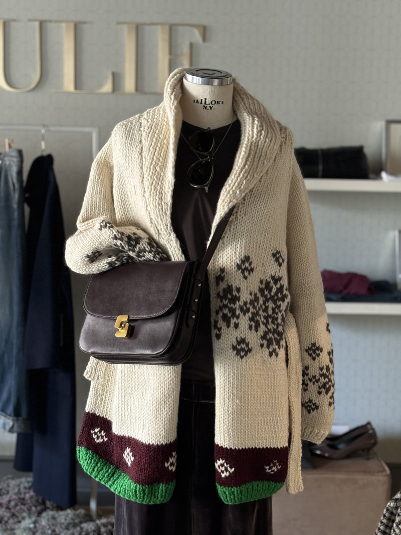 Cardigan effetto tricot