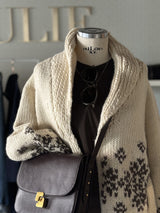 Cardigan effetto tricot