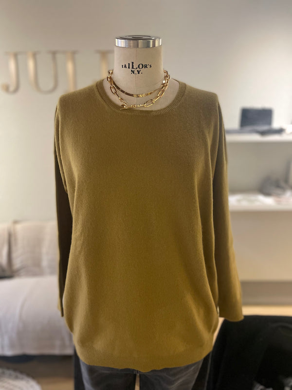 Oversize round neck cashmere 