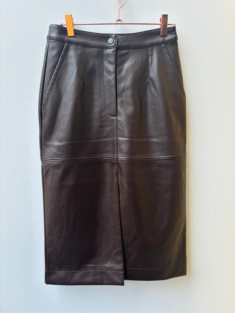 Pencil leather skirt 