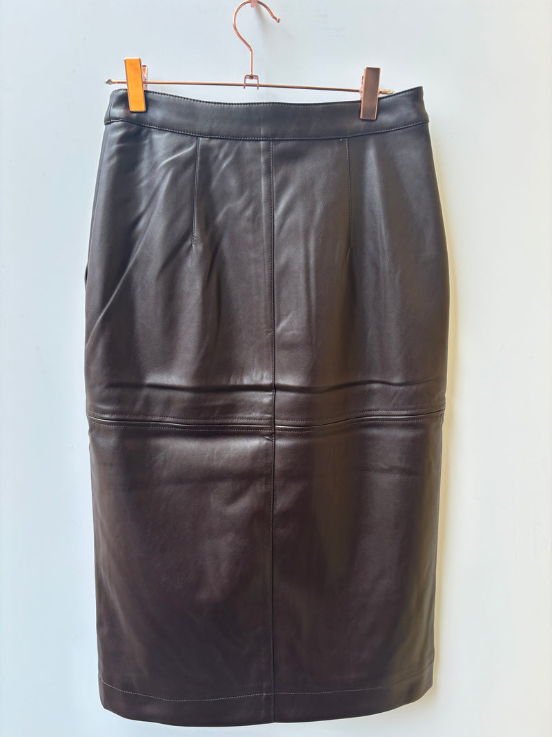 Pencil leather skirt 