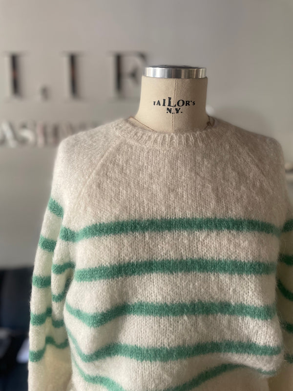 Striped round neck sweater