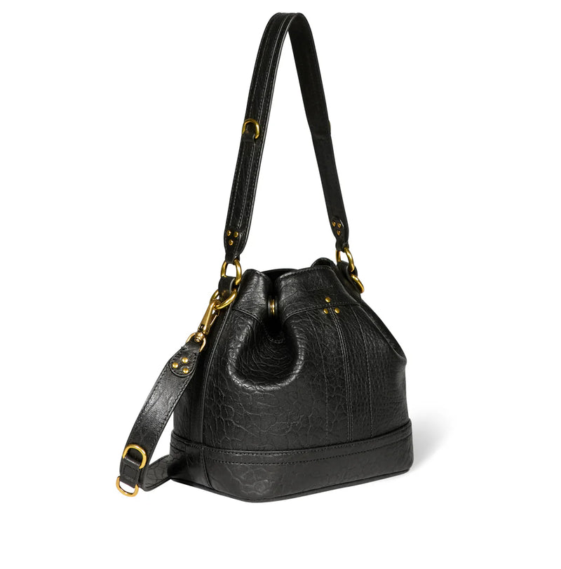 Leather bucket bag