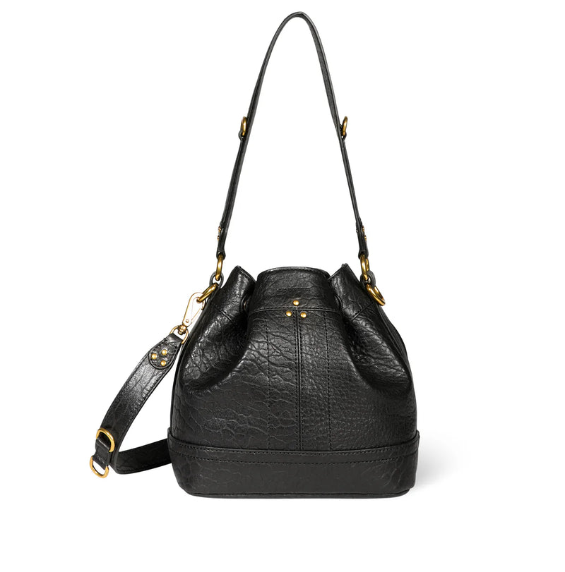 Leather bucket bag