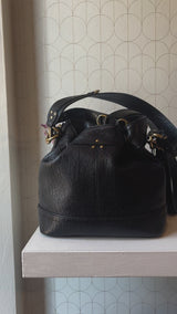 Leather bucket bag